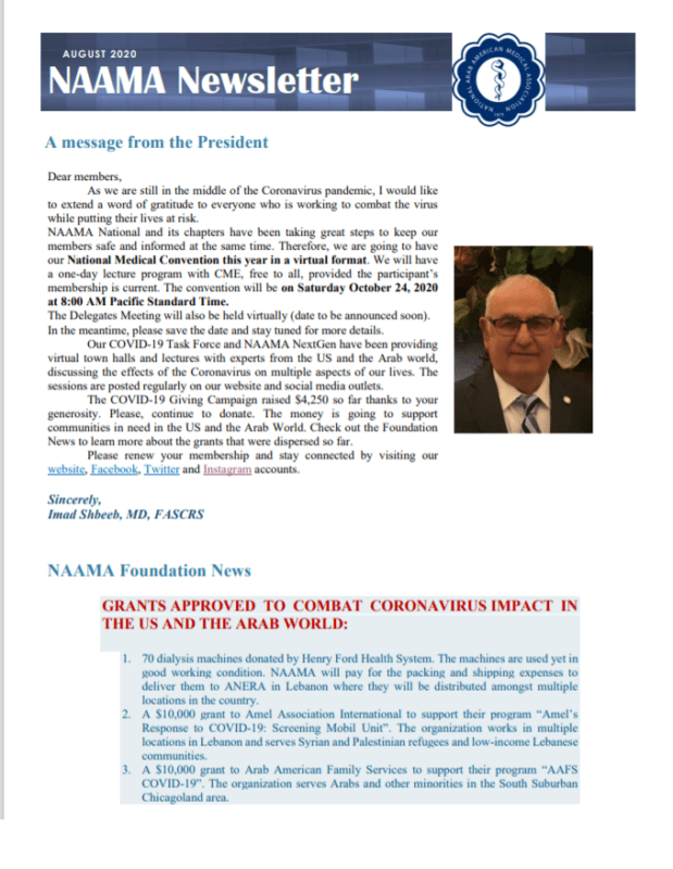 Read more about the article August 2020 Newsletter